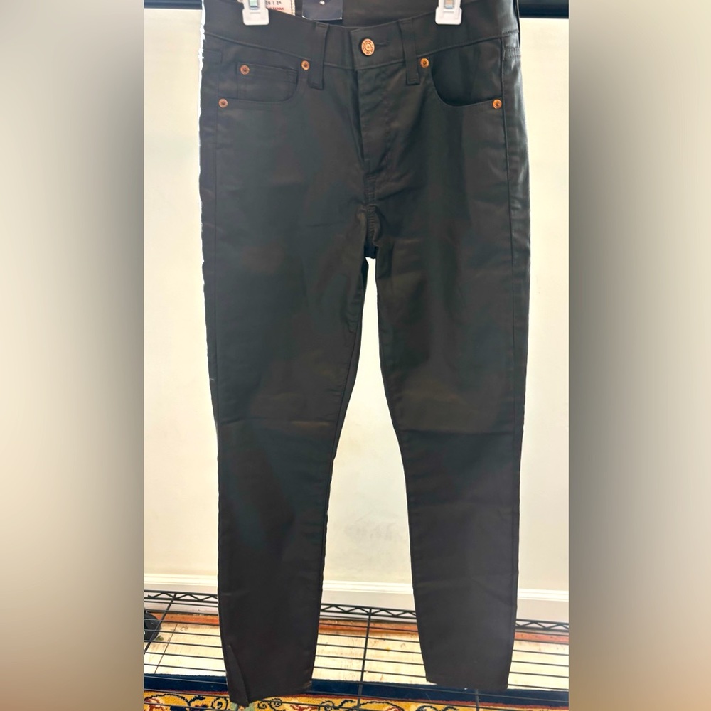 Gap Size 26 Brown Coated Skinny Jeans